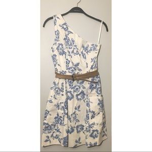 Jessica Simpson One Shoulder White Floral Dress